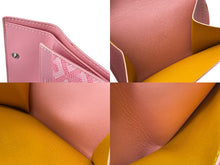 Load image into Gallery viewer, 極美品 GOYARD ゴヤール マリニー ウォレット コインケース 小銭入れ カードケース PVC レザー ピンク シルバー金具 中古 67085