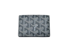 Load image into Gallery viewer, 極美品 GOYARD ゴヤール マルゼルブ カードケース ヘリンボーン柄 グレー ゴヤールディンキャンバス カーフスキン 中古 67087