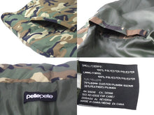 Load image into Gallery viewer, 極美品 pellepelle ペレペレ ダウンジャケット カモフラ柄 迷彩柄 総柄 ロゴ刺繍 フード付き ポリエステル 中古 67091