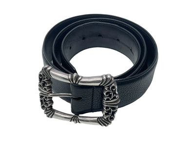 ChromeHearts クロムハーツ フィリグリーOTJ1.5 ベルト レザー シルバー925 ブラック サイズ36 美品 中古 67094