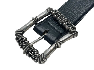 ChromeHearts クロムハーツ フィリグリーOTJ1.5 ベルト レザー シルバー925 ブラック サイズ36 美品 中古 67094