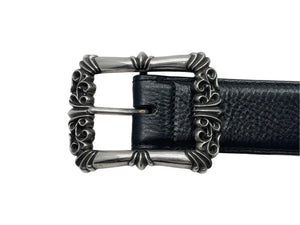 ChromeHearts クロムハーツ フィリグリーOTJ1.5 ベルト レザー シルバー925 ブラック サイズ36 美品 中古 67094