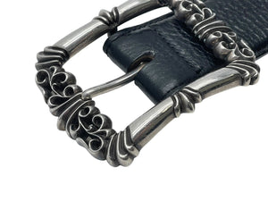 ChromeHearts クロムハーツ フィリグリーOTJ1.5 ベルト レザー シルバー925 ブラック サイズ36 美品 中古 67094