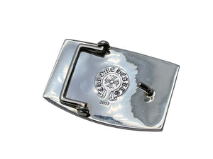 極美品 ChromeHearts クロムハーツ 1.5 FLERKNEE シングルミリタリー フレアニー ベルト バックル 228.4g シルバー925 中古 67095