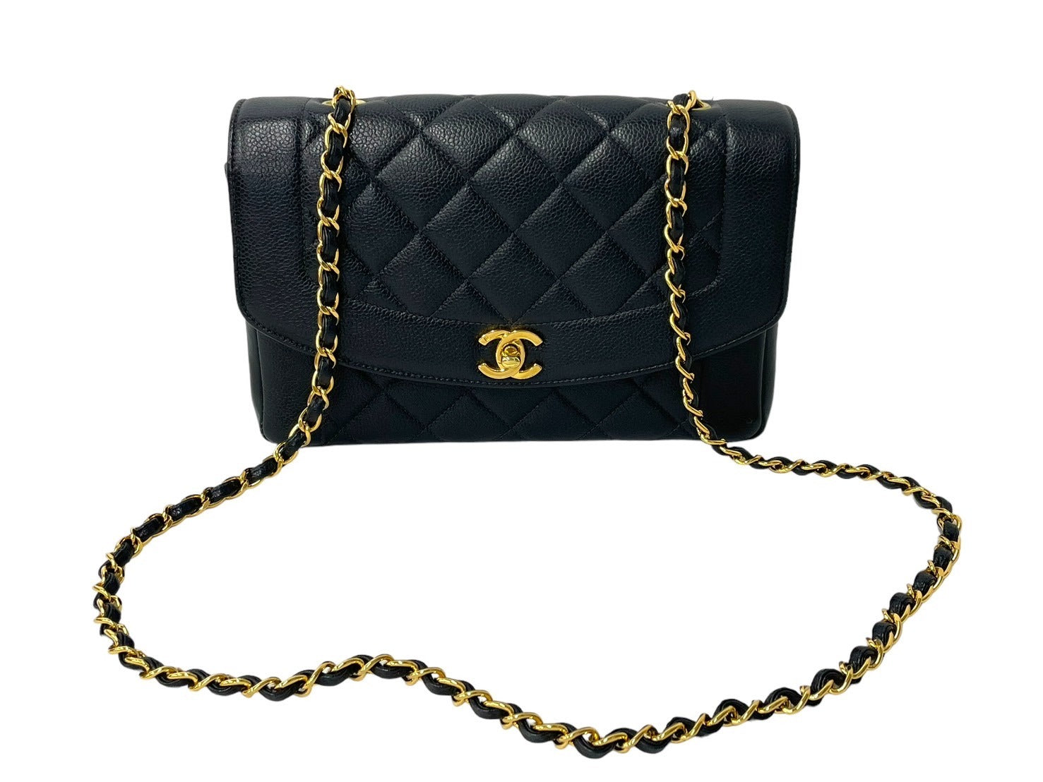 CHANEL シャネル チェーンショルダーバッグ ダイアナ 25 マトラッセ 