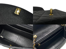 Load image into Gallery viewer, CHANEL シャネル チェーンショルダーバッグ ダイアナ 25 マトラッセ キャビアスキン 4番台 ブラック ゴールド 美品 中古 67100