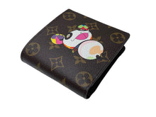 Load image into Gallery viewer, 新品同様 LOUIS VUITTON ルイヴィトン 村上隆 コラボ 二つ折り財布 M61666 ポルトフォイユマルコ モノグラムパンダ 中古 67117