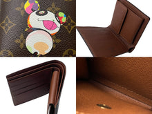 Load image into Gallery viewer, 新品同様 LOUIS VUITTON ルイヴィトン 村上隆 コラボ 二つ折り財布 M61666 ポルトフォイユマルコ モノグラムパンダ 中古 67117