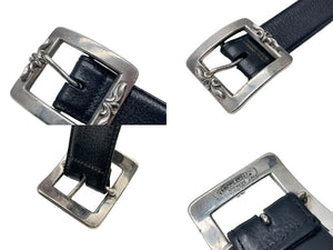 CHROME HEARTS クロムハーツ BLT OTJ フィリグリー OTJレザー ベルト シルバー925 ブラック サイズ 38 美品 中古 67118
