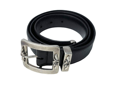 CHROME HEARTS クロムハーツ BLT OTJ フィリグリー OTJレザー ベルト ブラック シルバー925 レザー サイズ38 美品 中古 67119