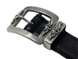 CHROME HEARTS クロムハーツ BLT OTJ フィリグリー OTJレザー ベルト ブラック シルバー925 レザー サイズ38 美品 中古 67119