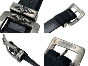 CHROME HEARTS クロムハーツ BLT OTJ フィリグリー OTJレザー ベルト ブラック シルバー925 レザー サイズ38 美品 中古 67119