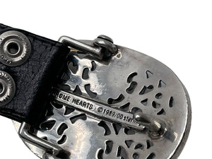 CHROME HEARTS クロムハーツ OVAL CROSS STRAP 1.5/1.5 クラシック オーバルクロス バックル レザーベルト サイズ38 中古 67120