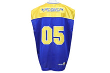 Load image into Gallery viewer, 極美品 FUBU THE COLLECTION フブ タンクトップ ゲームシャツ サイズL ポリエステル ブルー イエロー ホワイト メッシュ 中古 67126