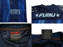 Load image into Gallery viewer, 極美品 FUBU フブ ゲームシャツ フットボールシャツ ヴィンテージ サイズL ポリエステル ネイビー ブルー 中古 67130