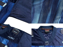 Load image into Gallery viewer, 極美品 FUBU フブ ゲームシャツ フットボールシャツ ヴィンテージ サイズL ポリエステル ネイビー ブルー 中古 67130