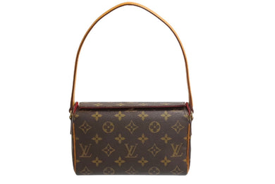 極美品 LOUIS VUITTON ルイ ヴィトン レシタル ハンドバッグ M51900 モノグラムキャンバス ブラウン 中古 4c067132lv