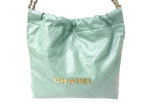 Load image into Gallery viewer, 極美品 CHANEL22 シャネル ハンドバッグ チェーンショルダーバッグ カーフスキン AS3980 グリーン ゴールド金具 中古 67151
