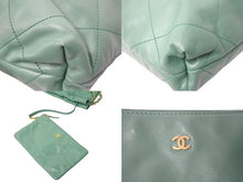 Load image into Gallery viewer, 極美品 CHANEL22 シャネル ハンドバッグ チェーンショルダーバッグ カーフスキン AS3980 グリーン ゴールド金具 中古 67151