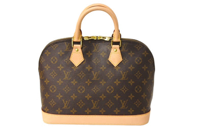 極美品 LOUIS VUITTON ルイヴィトン アルマPM ハンドバッグ 廃番 M51130 モノグラム ゴールド金具 ブラウン 中古 67157