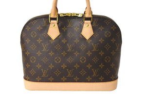 極美品 LOUIS VUITTON ルイヴィトン アルマPM ハンドバッグ 廃番 M51130 モノグラム ゴールド金具 ブラウン 中古 67157