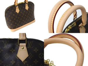 極美品 LOUIS VUITTON ルイヴィトン アルマPM ハンドバッグ 廃番 M51130 モノグラム ゴールド金具 ブラウン 中古 67157