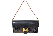 Load image into Gallery viewer, 極美品 LOUIS VUITTON ルイヴィトン フルール ドゥ ジュマネージュ スパンコール M40435 ハンドバッグ ブラック 中古 67161