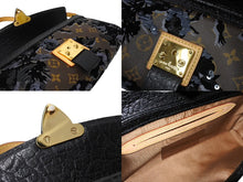 Load image into Gallery viewer, 極美品 LOUIS VUITTON ルイヴィトン フルール ドゥ ジュマネージュ スパンコール M40435 ハンドバッグ ブラック 中古 67161