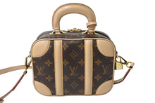 Load image into Gallery viewer, LOUIS VUITTON ルイヴィトン モノグラム ヴァリゼットPM M44581 ショルダーバッグ トランク ブラウン ゴールド金具 良品 中古 67163