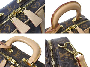 LOUIS VUITTON ルイヴィトン モノグラム ヴァリゼットPM M44581 ショルダーバッグ トランク ブラウン ゴールド金具 良品 中古 67163