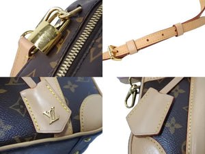 LOUIS VUITTON ルイヴィトン モノグラム ヴァリゼットPM M44581 ショルダーバッグ トランク ブラウン ゴールド金具 良品 中古 67163