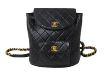 Load image into Gallery viewer, CHANEL シャネル マトラッセ リュック Wココマーク バックパック ココマーク 3番台 ラムスキン ブラック ゴールド金具 美品 中古 67182