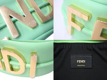 画像をギャラリービューアに読み込む, 未使用品 FENDI フェンディ フェンディ グラフィ スモール ハンドバッグ 三日月形 カーフレザー グリーン ゴールド 中古 67194 