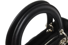 Load image into Gallery viewer, Christian Dior クリスチャンディオール レディディオール ミディアム 2WAY ハンドバッグ カナージュ ブラック 美品 中古 67196