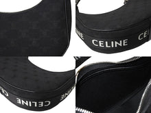 Load image into Gallery viewer, 新品同様 CELINE セリーヌ アヴァトリオンフ ワンショルダーバッグ イタリア製 キャンバス レザー ブラック シルバー金具 中古 67200