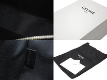 Load image into Gallery viewer, 新品同様 CELINE セリーヌ アヴァトリオンフ ワンショルダーバッグ イタリア製 キャンバス レザー ブラック シルバー金具 中古 67200