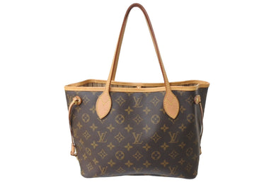 LOUIS VUITTON ルイヴィトン モノグラム ネヴァーフルPM トートバッグ ブラウン M41245 ロゴ ゴールド金具 美品 中古 67205