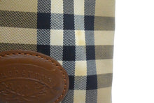 画像をギャラリービューアに読み込む, BURBERRY バーバリー リュック デイパック ノバチェック ブラウン ベージュ キャンバス レザー ゴールド金具 場品 中古 67207 