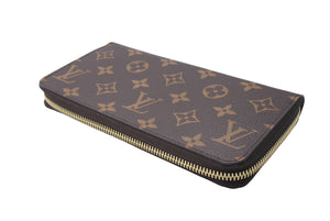 LOUIS VUITTON ルイヴィトン ジッピー ウォレット 長財布 財布 M60017 モノグラム ブラウン系 ゴールド金具 美品 中古 67215