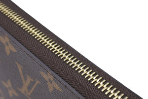 LOUIS VUITTON ルイヴィトン ジッピー ウォレット 長財布 財布 M60017 モノグラム ブラウン系 ゴールド金具 美品 中古 67215