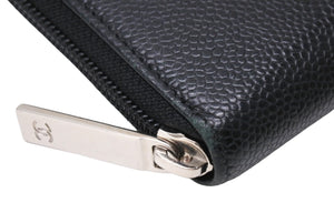 CHANEL シャネル ココマーク ラウンドファスナー 長財布 財布 A50071 18番台 キャビアスキン ブラック 良品 中古 67216