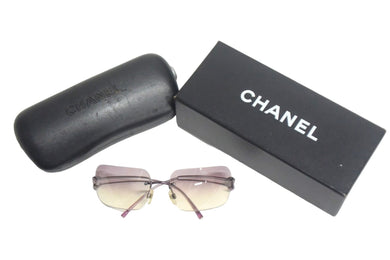 CHANEL シャネル サングラス サイズ62□16 120 ココマーク リムレス パープル グラデーション プラスチック イタリア製 美品 中古 67217