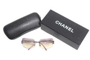 CHANEL シャネル サングラス サイズ62□16 120 ココマーク リムレス パープル グラデーション プラスチック イタリア製 美品 中古 67217