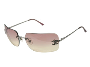 CHANEL シャネル サングラス ココマーク ラインストーン グラデーション サイズ62◻︎17 120 ピンク 4017-D c.124/58 美品 中古 67218