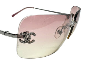 CHANEL シャネル サングラス ココマーク ラインストーン グラデーション サイズ62◻︎17 120 ピンク 4017-D c.124/58 美品 中古 67218