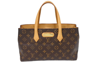 LouisVuitton ルイヴィトン ウィルシャーPM ハンドバッグ M45643 モノグラムキャンバス ブラウン ゴールド金具 美品 中古 67243