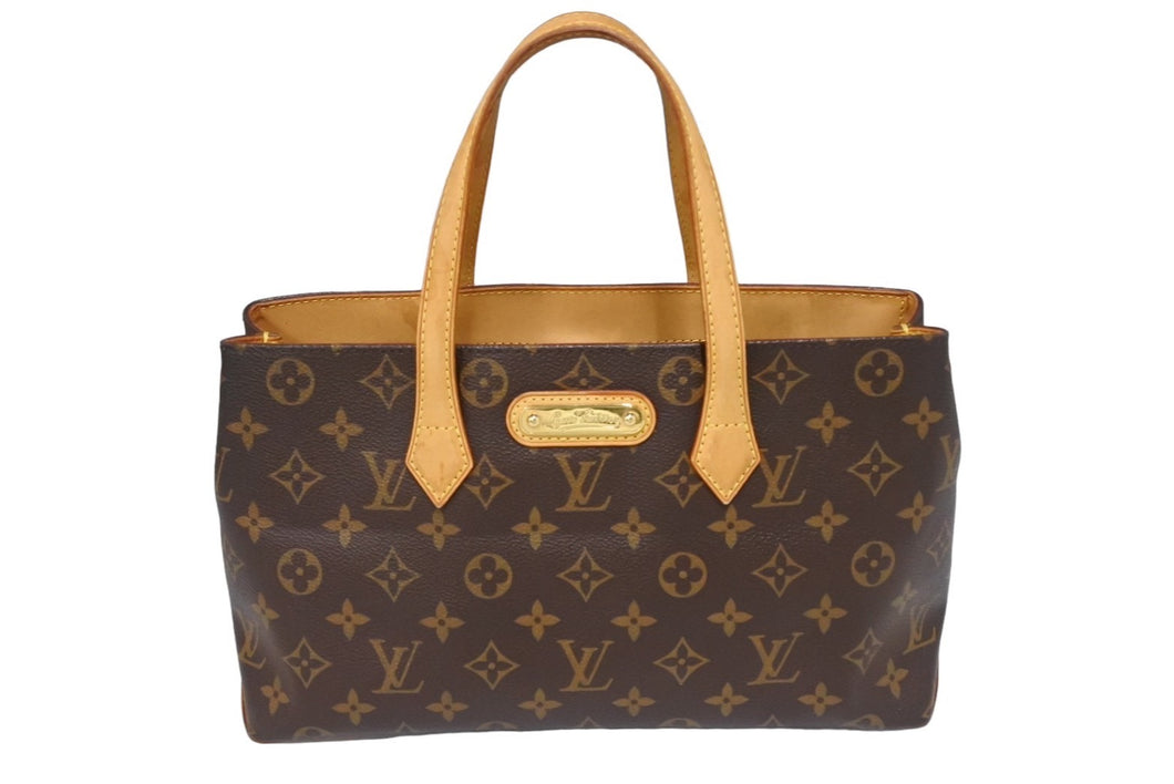 LouisVuitton ルイヴィトン ウィルシャーPM ハンドバッグ M45643 モノグラムキャンバス ブラウン ゴールド金具 美品 中古 67243