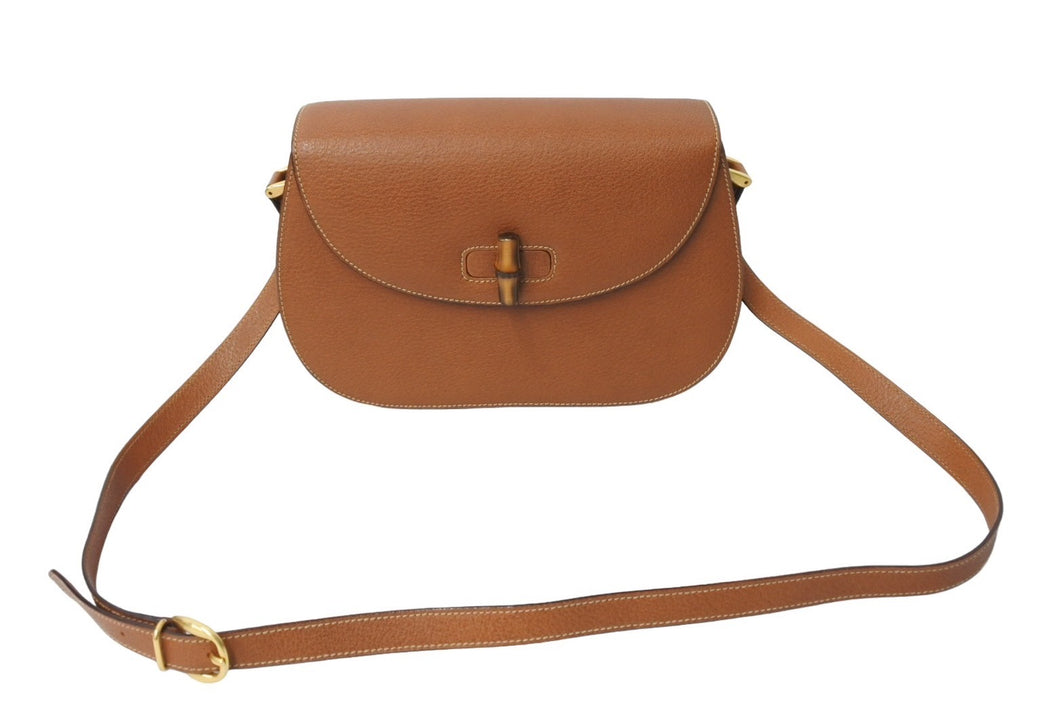 極美品 GUCCI グッチ バンブー ターンロックショルダーバッグ 001-113