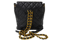 Load image into Gallery viewer, CHANEL シャネル リュック ココマーク マトラッセ ダブルフラップ 3番台 1995年 ラムスキン ブラック ゴールド金具 美品 中古 67275