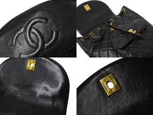 Load image into Gallery viewer, CHANEL シャネル リュック ココマーク マトラッセ ダブルフラップ 3番台 1995年 ラムスキン ブラック ゴールド金具 美品 中古 67275